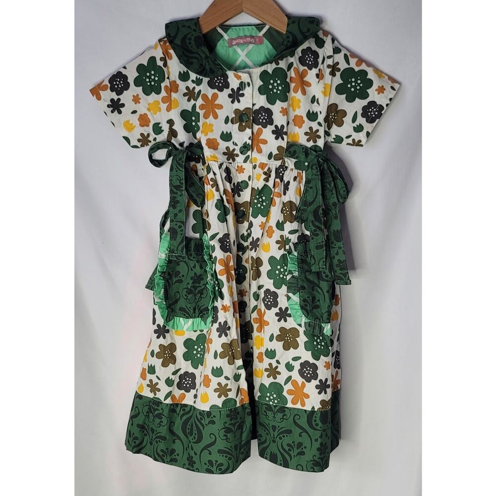 Jelly the Pug- NWT- Girl's long Boutique dress with floral pattern- size 7